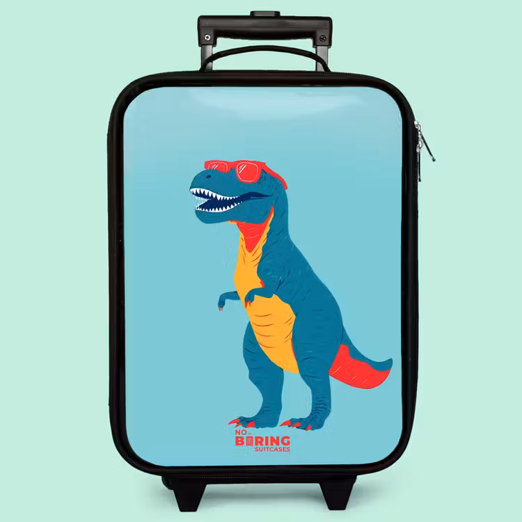Kinderkoffer - Cooler T. rex mit Sonnenbrille — 3