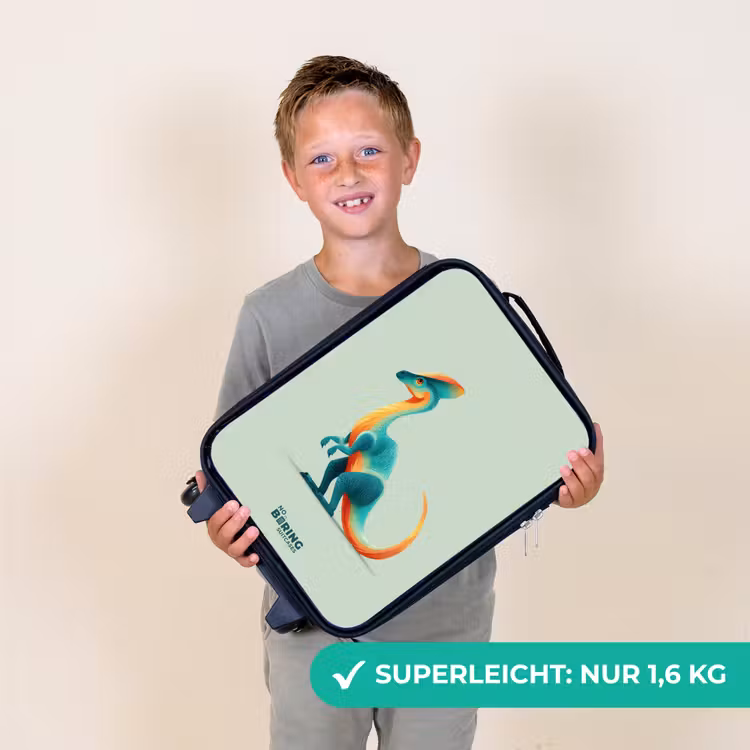 Kinderkoffer - Eleganter Dino mit Kamm — 2