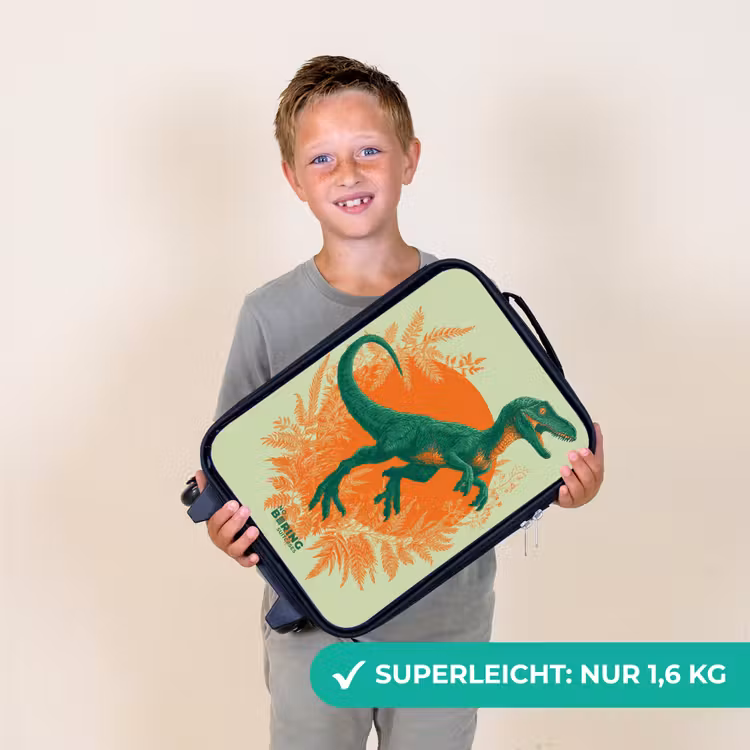 Kinderkoffer - Grüner Dino zwischen Farnen — 2