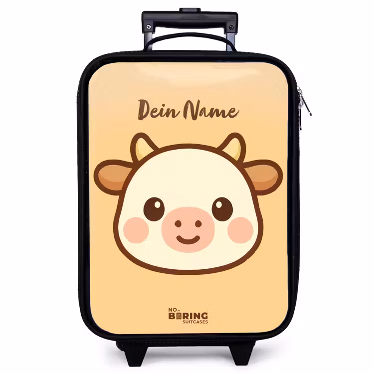 Kinderkoffer - Kawai - Kuh - Braun — 1