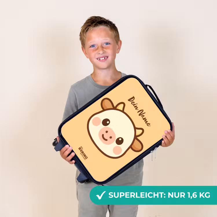 Kinderkoffer - Kawai - Kuh - Braun — 2