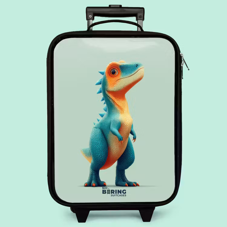 Kinderkoffer - Robuster Dino mit großen Augen — 3
