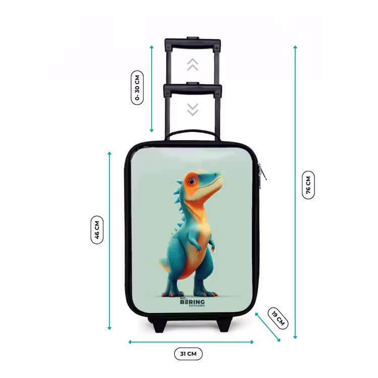 Kinderkoffer - Robuster Dino mit großen Augen — 7