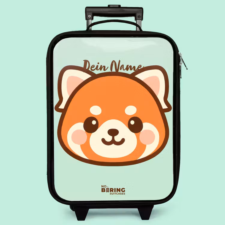 Kinderkoffer - Kawai - Roter Panda - Grün — 3