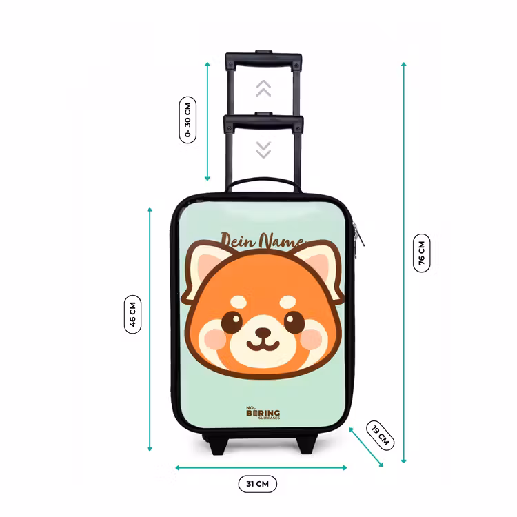 Kinderkoffer - Kawai - Roter Panda - Grün — 7