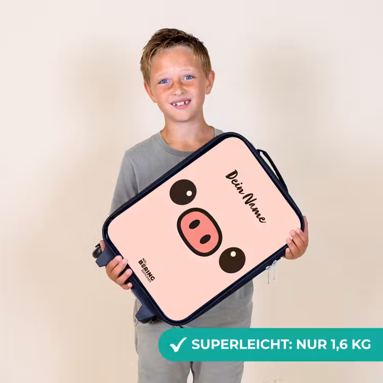 Kinderkoffer - Kawai - Schwein - Rosa — 2