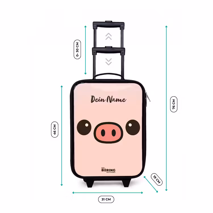 Kinderkoffer - Kawai - Schwein - Rosa — 7
