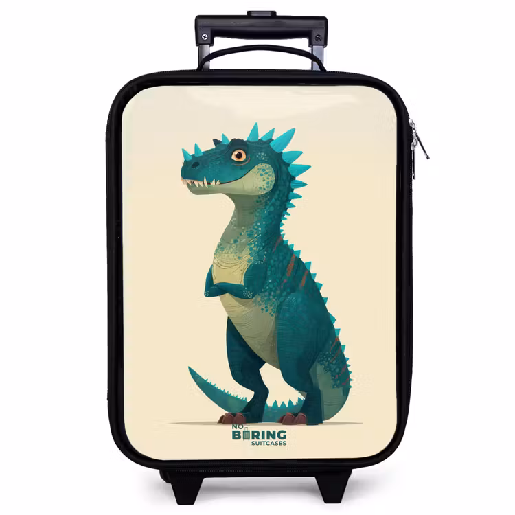 Kinderkoffer - Stacheliger Dino mit freundlichem Blick — 1