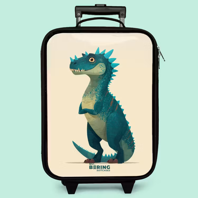 Kinderkoffer - Stacheliger Dino mit freundlichem Blick — 3