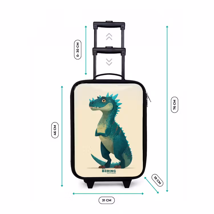 Kinderkoffer - Stacheliger Dino mit freundlichem Blick — 7