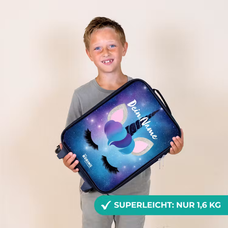 Kinderkoffer - Einhorn auf einem Sternenhimmel Hintergrund — 2