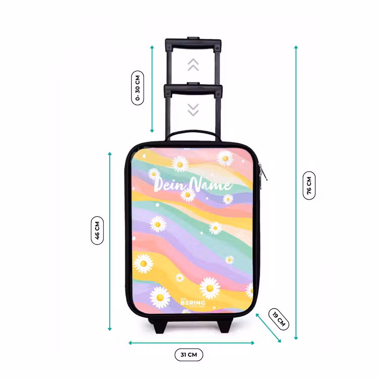 Kinderkoffer - Gänseblümchen auf Regenbogen-Hintergrund — 7
