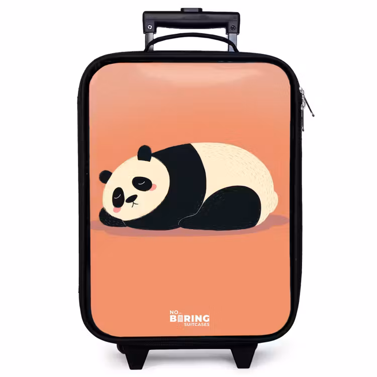 Kinderkoffer - Panda - Schlafend - Orange — 1