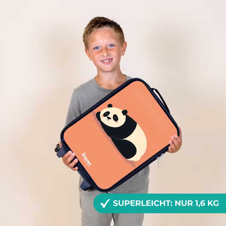 Kinderkoffer - Panda - Schlafend - Orange — 2