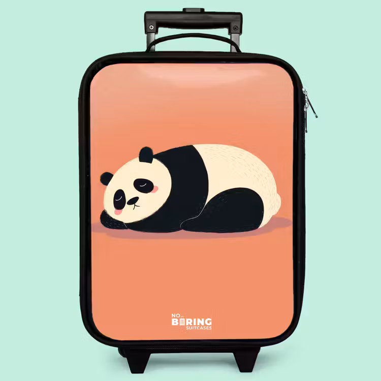 Kinderkoffer - Panda - Schlafend - Orange — 3