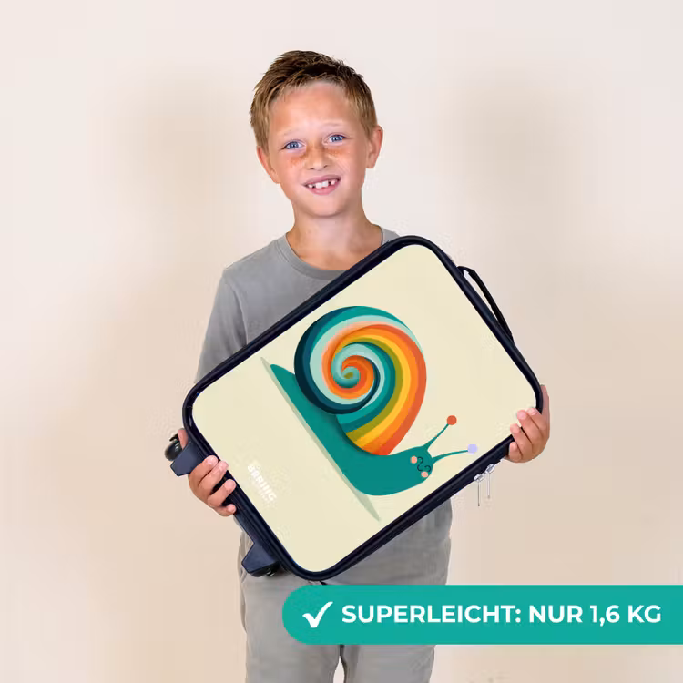 Kinderkoffer - Schnecke - Regenbogen - Farbenfroh — 2