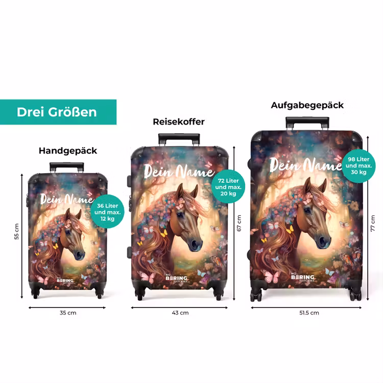 Koffer mit Name - Schmetterlingsstute — 3