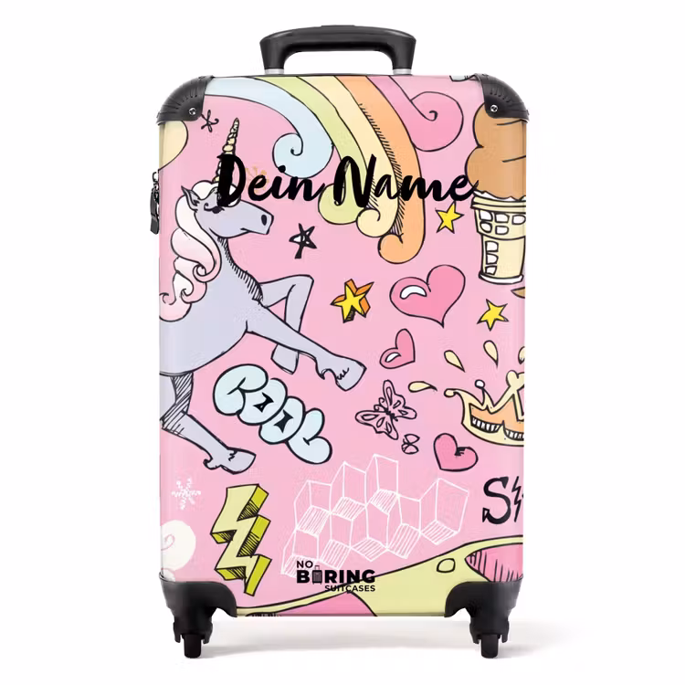 Koffer mit Name - Einhorn-Kritzeleien — 1