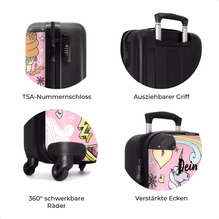 Koffer mit Name - Einhorn-Kritzeleien — 8