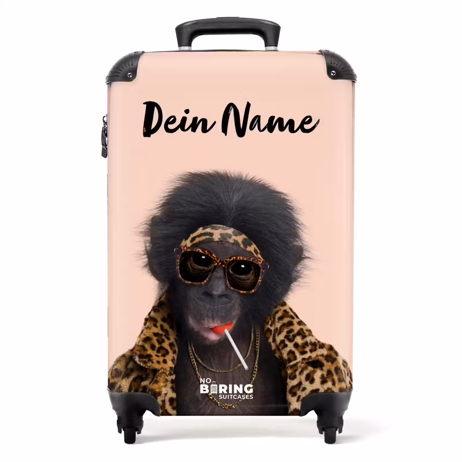 Koffer mit Name - Affe mit Loly — 1
