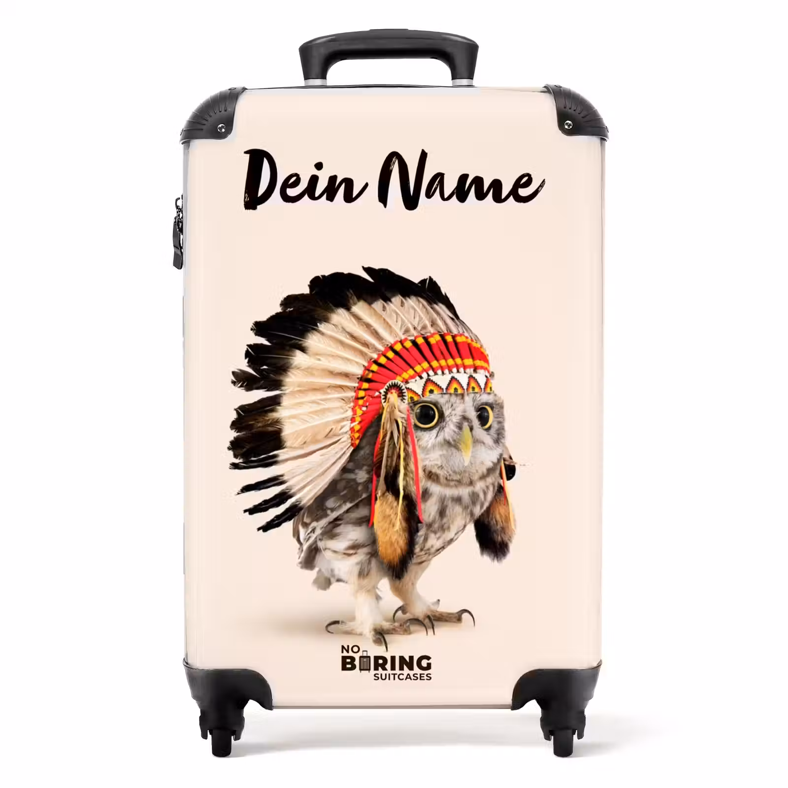 Koffer mit Name - Eule als Indianer — 1