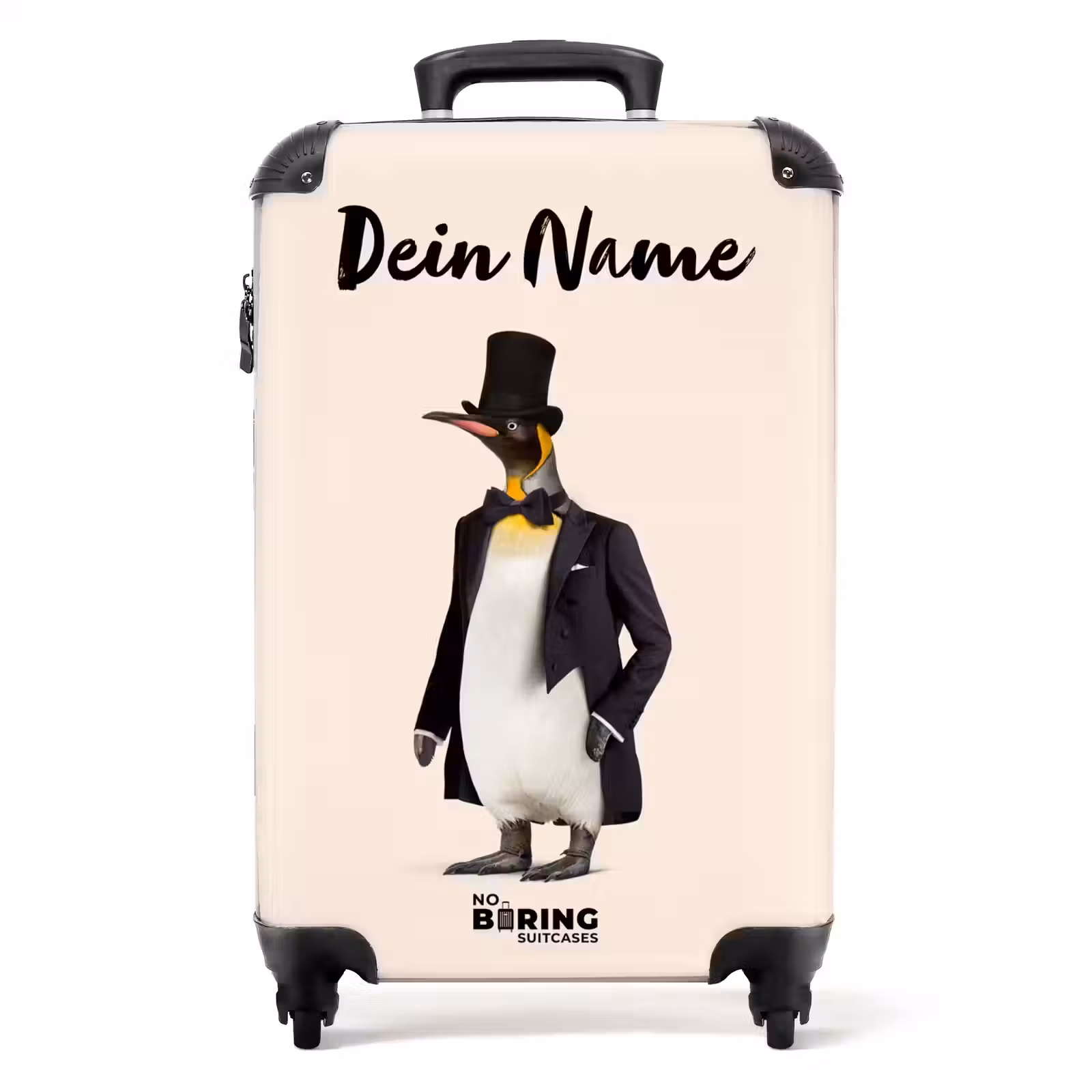 Koffer mit Name - Pinguin im Anzug — 1