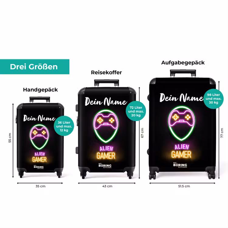 Koffer mit Name - Alien Gamer — 3