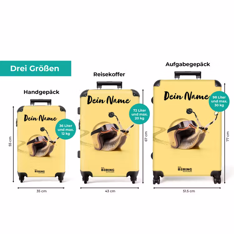 Koffer mit Name - Escar-Go - Gelb — 3