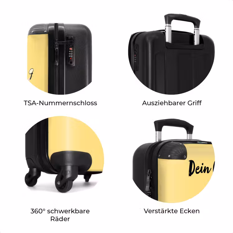 Koffer mit Name - Escar-Go - Gelb — 8