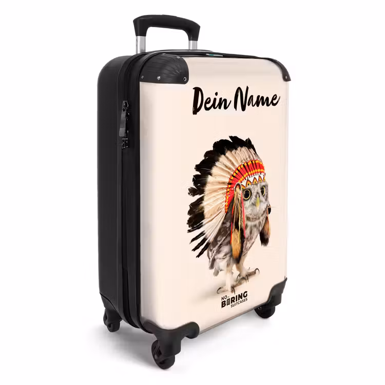 Koffer mit Name - Eule als Indianer — 2