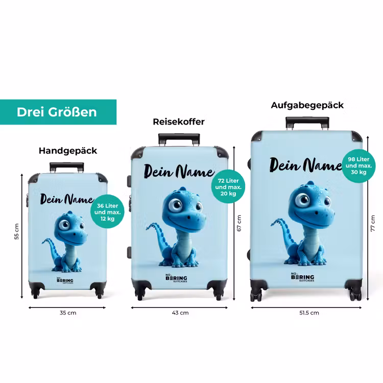 Koffer mit Name - Glücklicher Bronto — 3