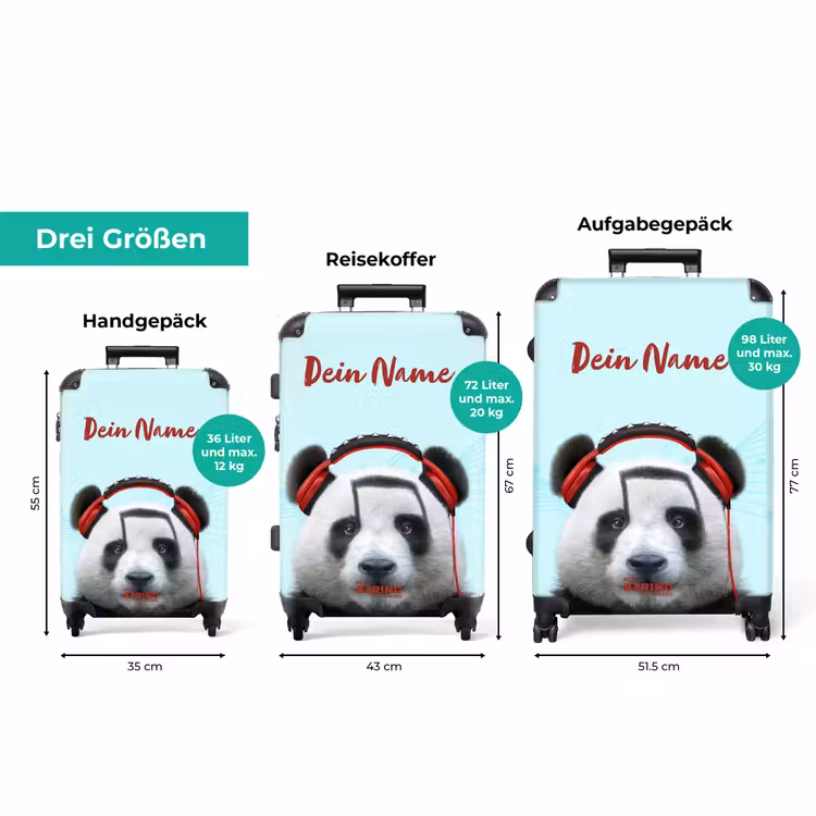 Koffer mit Name - Kees der Panda — 3