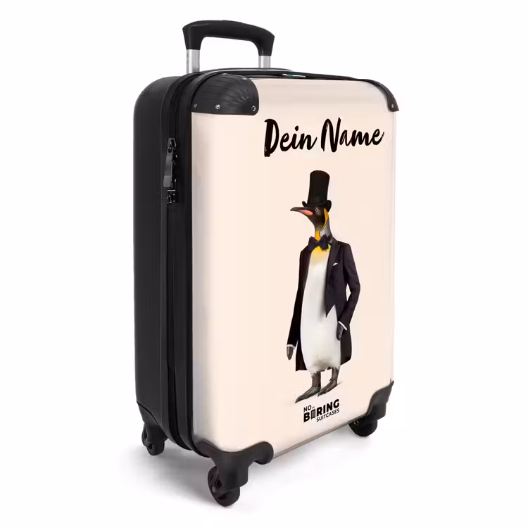 Koffer mit Name - Pinguin im Anzug — 2