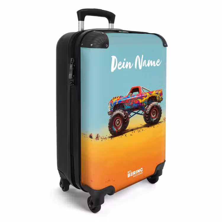 Koffer mit Name - Monstertruck mit Graffitidruck im Sand — 2