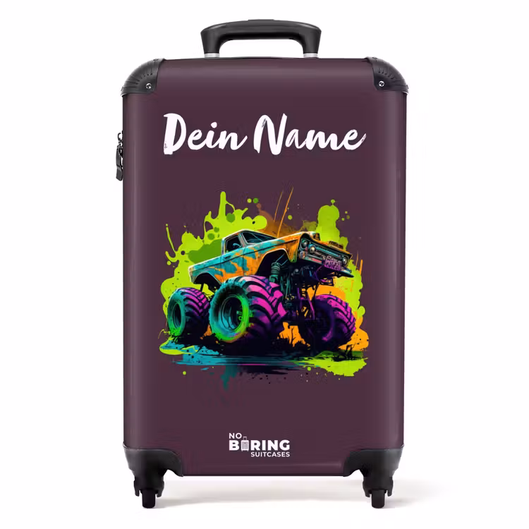 Koffer mit Name - Neon-Räder — 1
