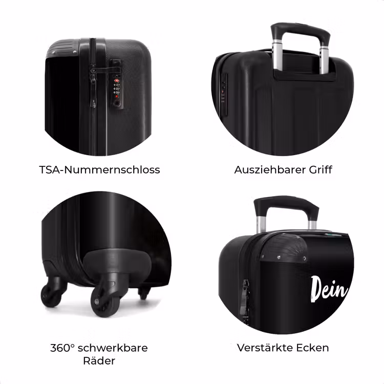 Koffer mit Name - Elegantes schwarzes Pferd — 8