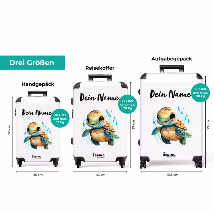 Koffer mit Name - Ziggy Meeresschildkröte — 3