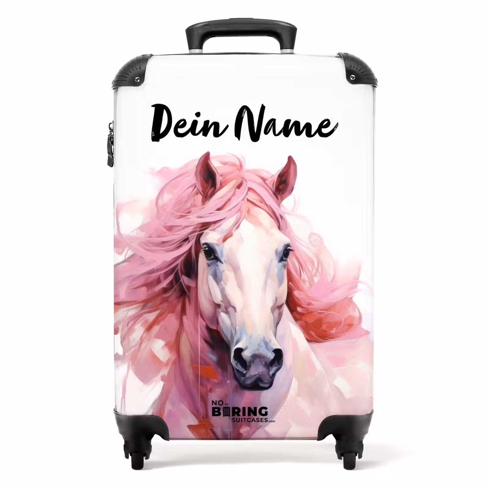 Koffer mit Name - Pastellfarbenes Rennpferd — 1