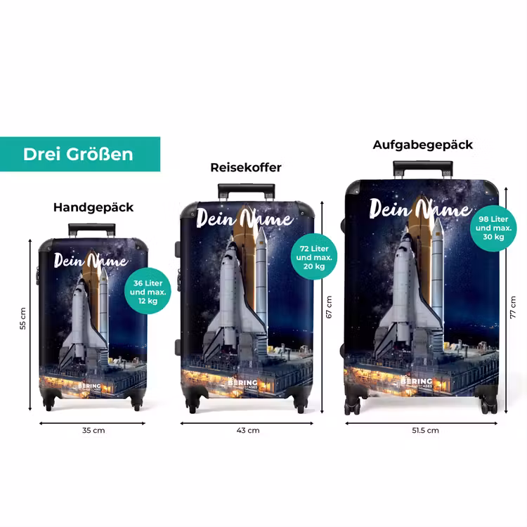 Koffer mit Name - Aufsteigende Rakete — 3