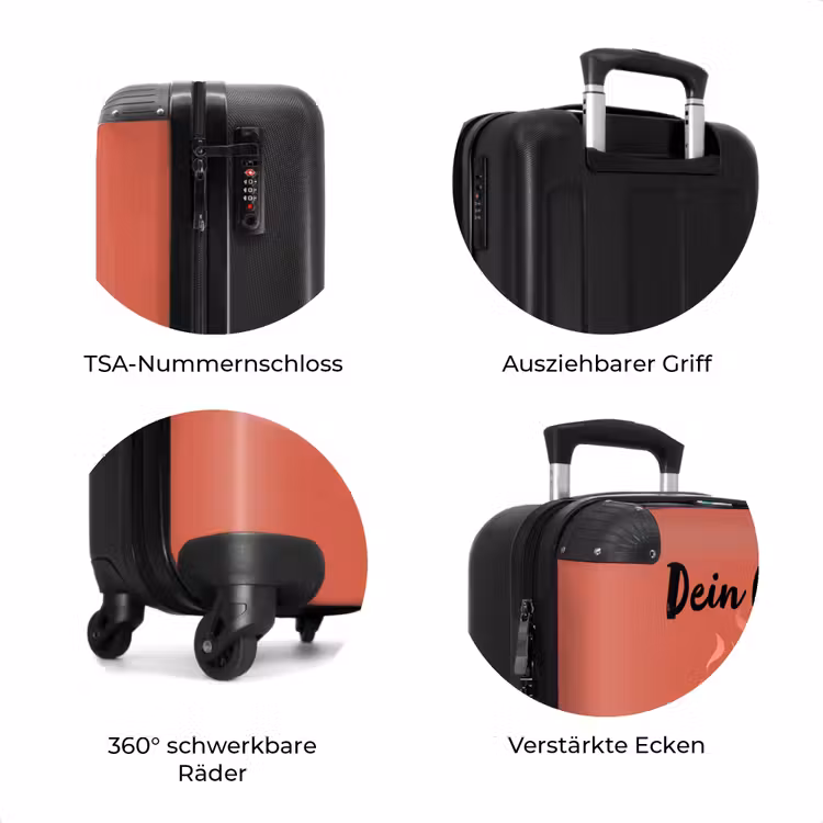Koffer mit Name - Graues Auto mit rosa Flammen — 8