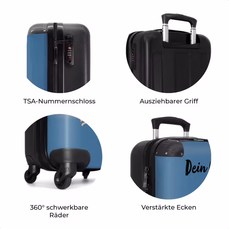 Koffer mit Name - Schwarzes Auto mit beigen Flammen — 8