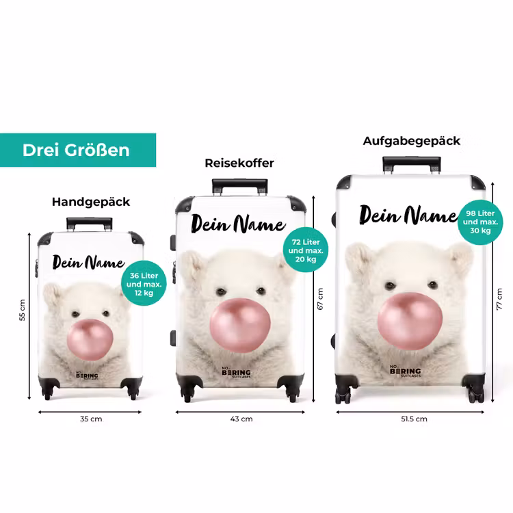 Koffer mit Name - Kaugummi-Bär — 3
