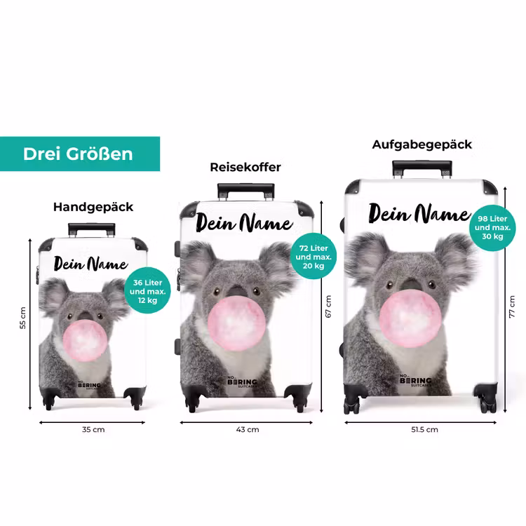Koffer mit Name - Kaugummi-Koala — 3