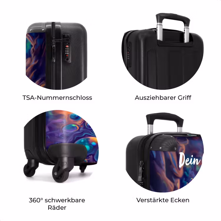 Koffer mit Name - Verschnörkelter Saphir-Drache — 8