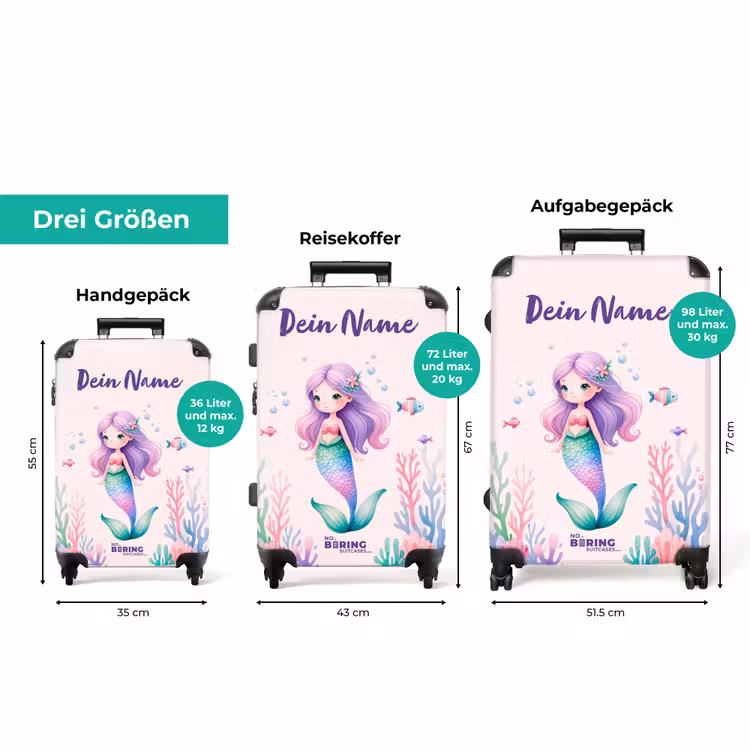 Koffer mit Name - Violette Flossen — 3