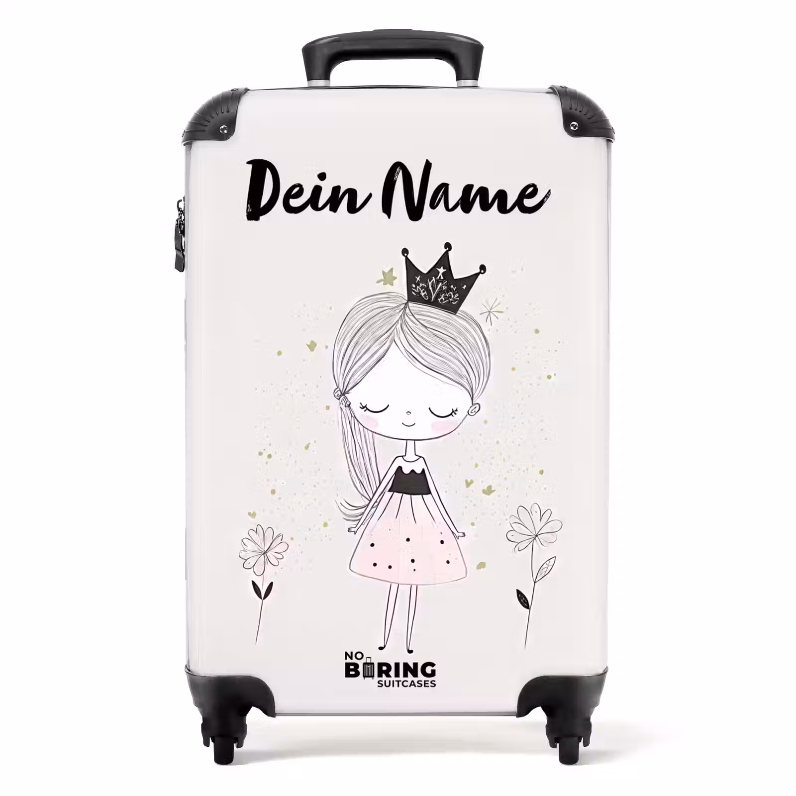 Koffer mit Name - Prinzessin mit schwarzem Kleid — 1