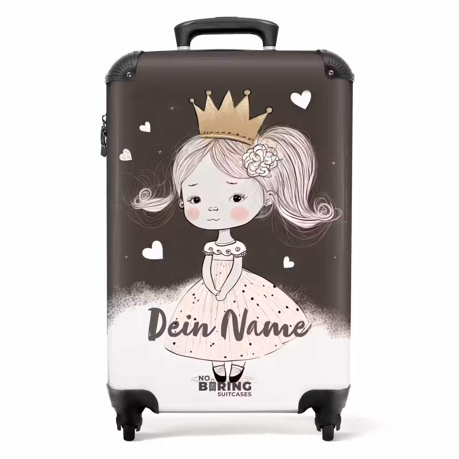 Koffer mit Name - Schüchterne Prinzessin mit Blume — 1