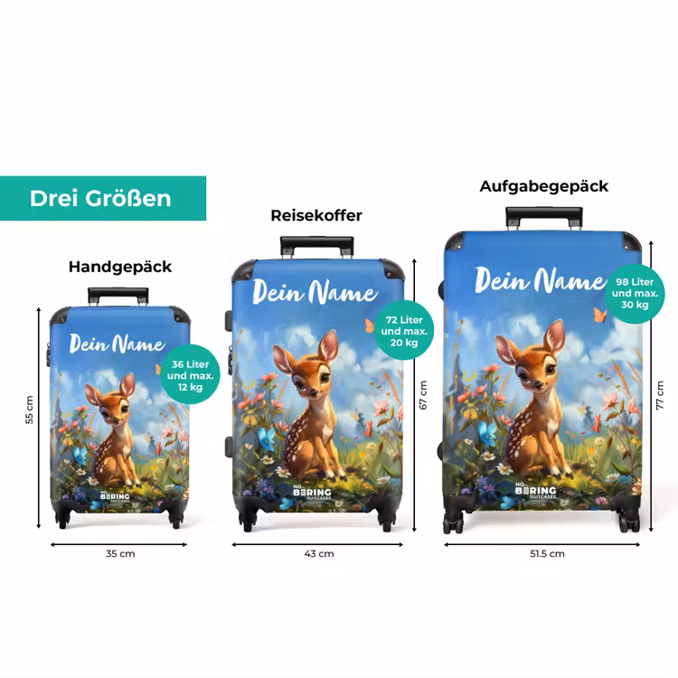 Koffer mit Name - Bailey Blumenhirsch — 3