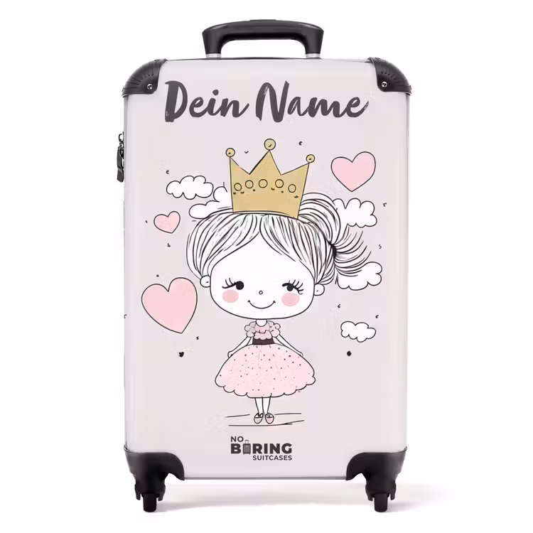 Koffer mit Name - Kleine Prinzessin mit Herzen — 1