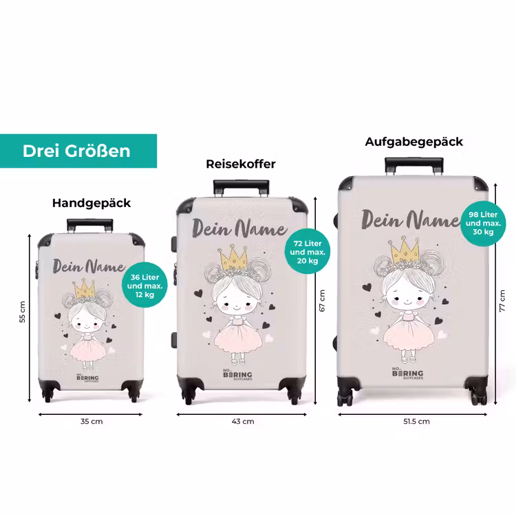 Koffer mit Name - Prinzessin mit Brötchen — 3